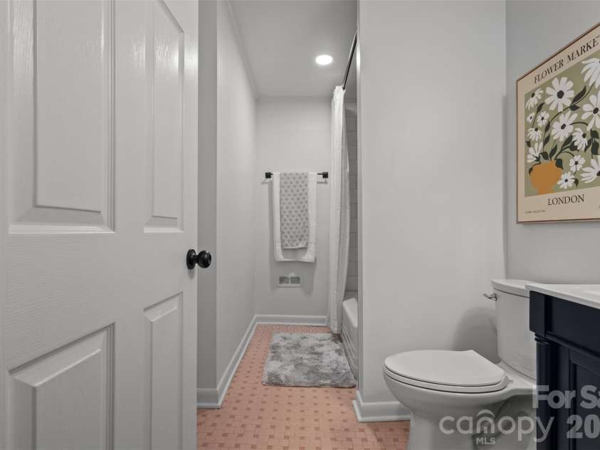 3840 Colebrook Road, Charlotte, NC 28215.  MLS# CAR4384060, YatesRealty ID 33239. Hall bath- Look at that original floor tile!