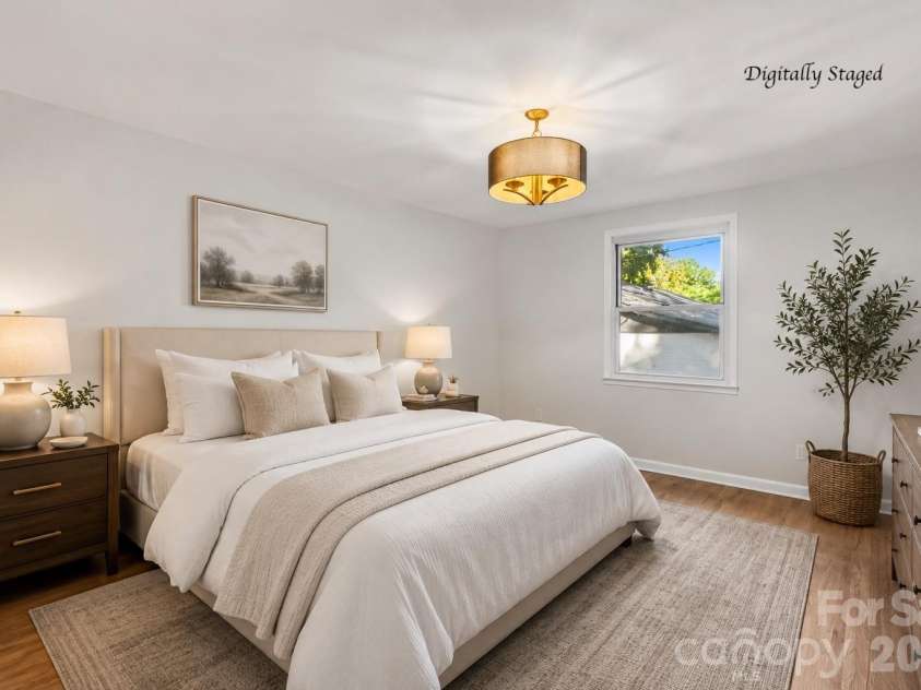 3840 Colebrook Road, Charlotte, NC 28215.  MLS# CAR4384060, YatesRealty ID 33239. Primary bedroom virtually staged
