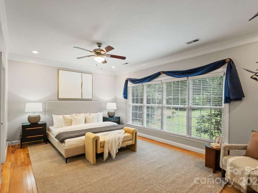 501 Colonels Court, Clover, SC 29710.  MLS# CAR4288032, YatesRealty ID 33243. Primary bedroom overlooking the backyard