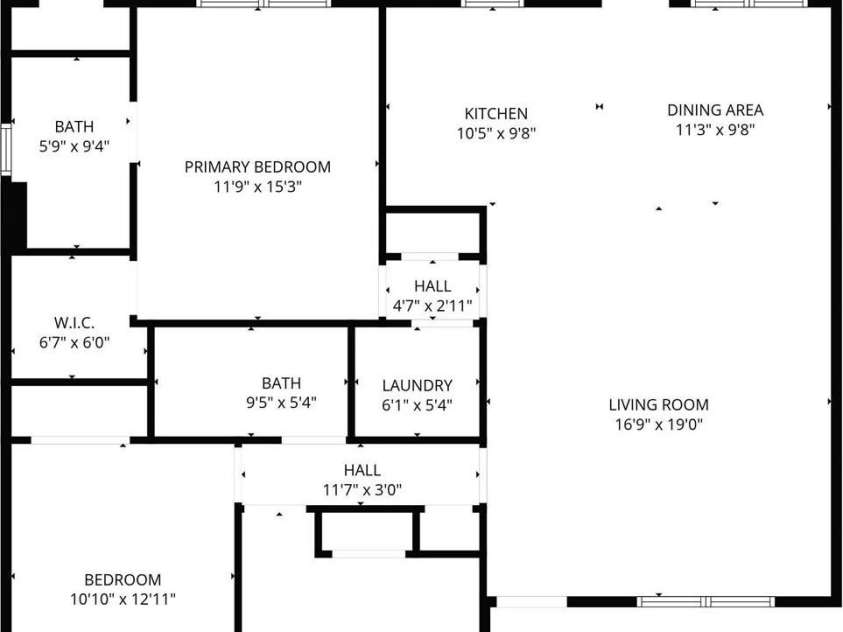 808 3rd Street, Kings Mountain, NC 28086.  MLS# CAR4286703, YatesRealty ID 3326. Measurements