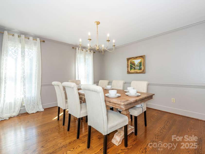 1231 Bennington Drive, Concord, NC 28027.  MLS# CAR4285344, YatesRealty ID 33260. DINING ROOM WITH HARDWOOD FLOORS