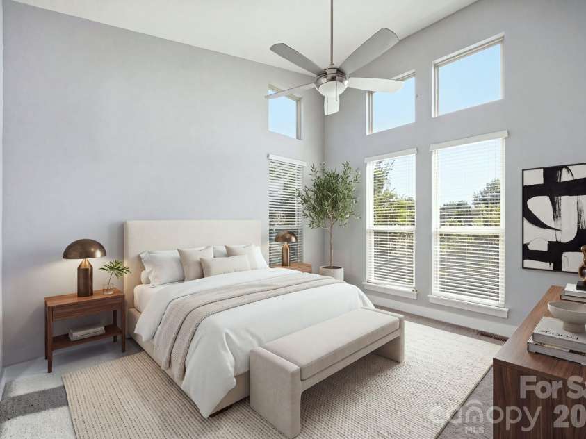 923 Warren Burgess Lane, Charlotte, NC 28205.  MLS# CAR4395797, YatesRealty ID 33261. Top level Primary Suite. Virtually staged.