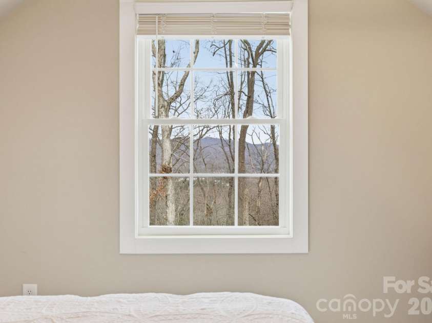 70 Jp Huggins Drive, Hendersonville, NC 28791.  MLS# CAR4277008, YatesRealty ID 33262. Beautiful Winter Mountain View from upstairs guest room. 