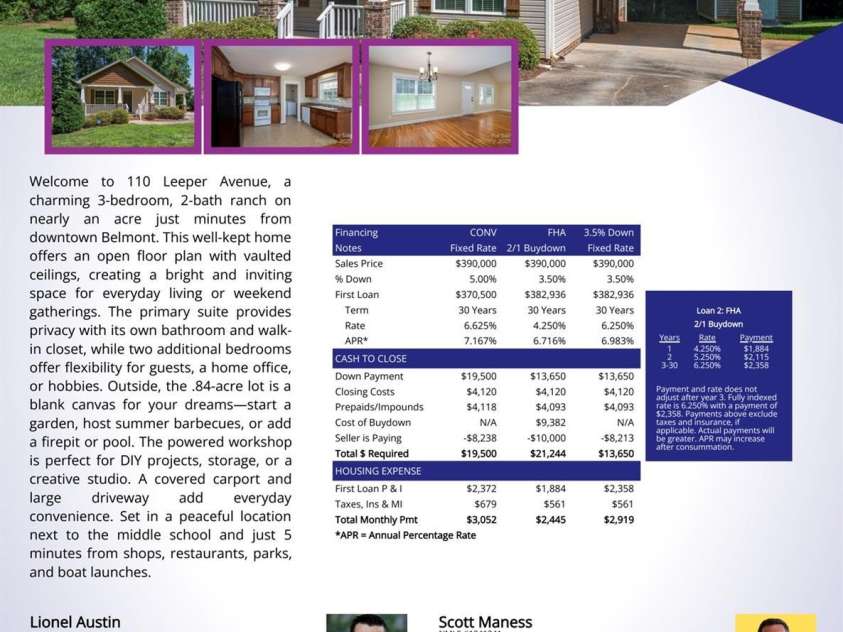 110 Leeper Avenue, Belmont, NC 28012.  MLS# CAR4274550, YatesRealty ID 33268. 