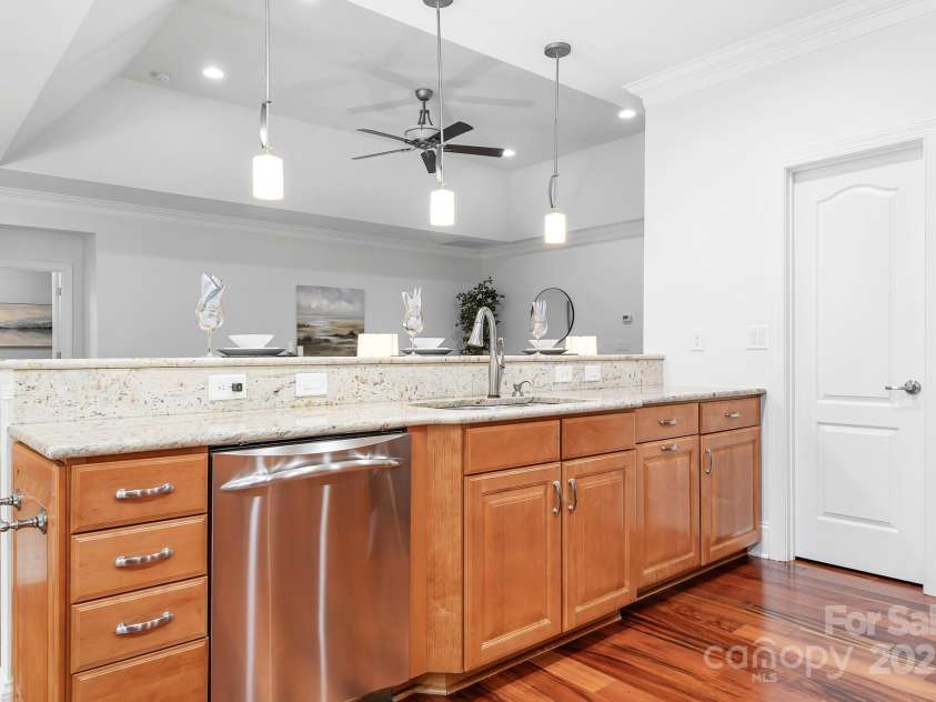 12700 Meetinghouse Drive, Cornelius, NC 28031.  MLS# CAR4287872, YatesRealty ID 33288. View from inside kitchen looking into the great room