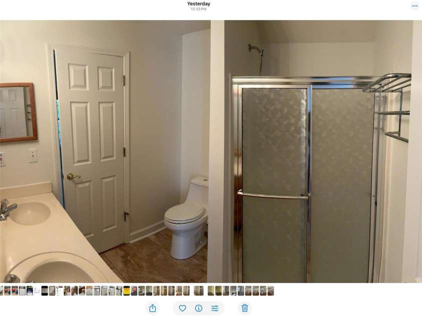 5884 Prescott Court, Charlotte, NC 28269.  MLS# CAR4263985, YatesRealty ID 33317. Master bath