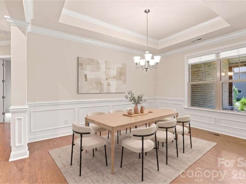 5701 Regal Way, Indian Land, SC 29707.  MLS# CAR4382841, YatesRealty ID 33330. Virtually staged dedicated dining room.