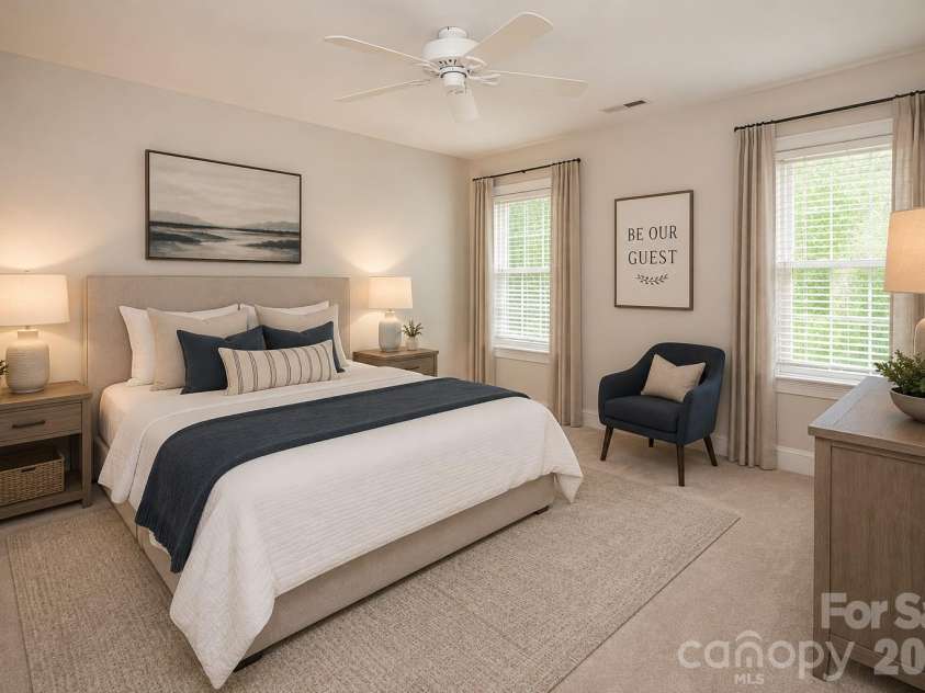 1015 Estate Lane, Matthews, NC 28104.  MLS# CAR4388127, YatesRealty ID 33333. Bedroom #4 with ensuite