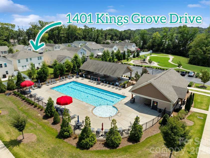 1401 Kings Grove Drive, York, SC 29745.  MLS# CAR4391337, YatesRealty ID 33342. Located Behind the Community Amenities