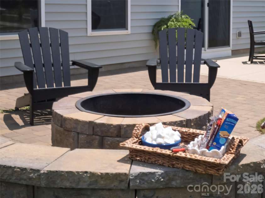 2313 Windley Drive, Gastonia, NC 28054.  MLS# CAR4390763, YatesRealty ID 33352. Fire Pit and Patio