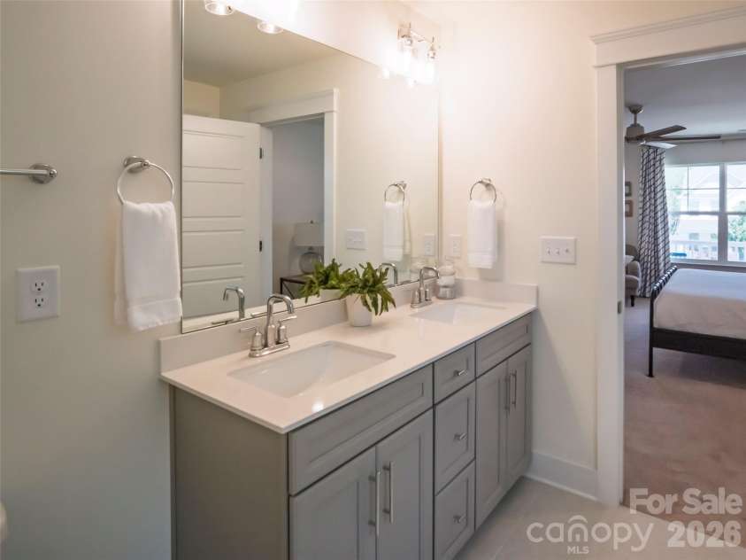 2313 Windley Drive, Gastonia, NC 28054.  MLS# CAR4390763, YatesRealty ID 33352. Primary Bathroom with dual sinks and raised vanity