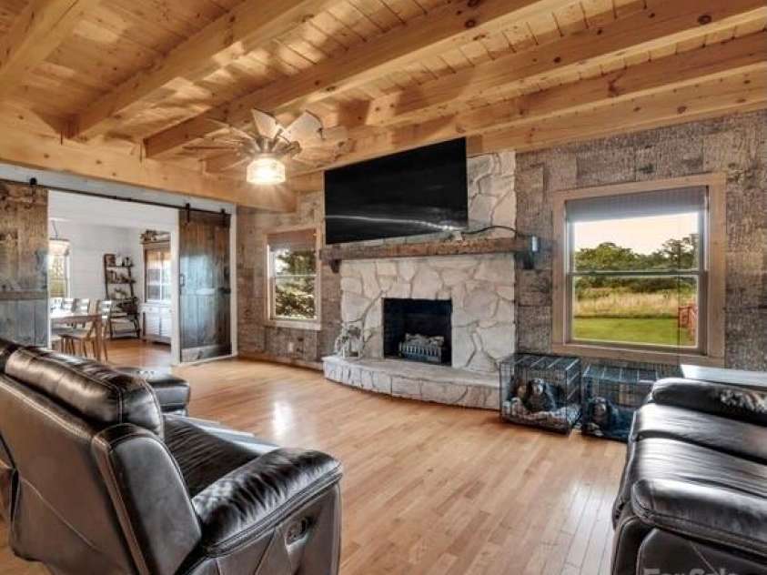 112 Gene Mcgaha Lane, Mooresboro, NC 28114.  MLS# CAR4276024, YatesRealty ID 33363. Living room