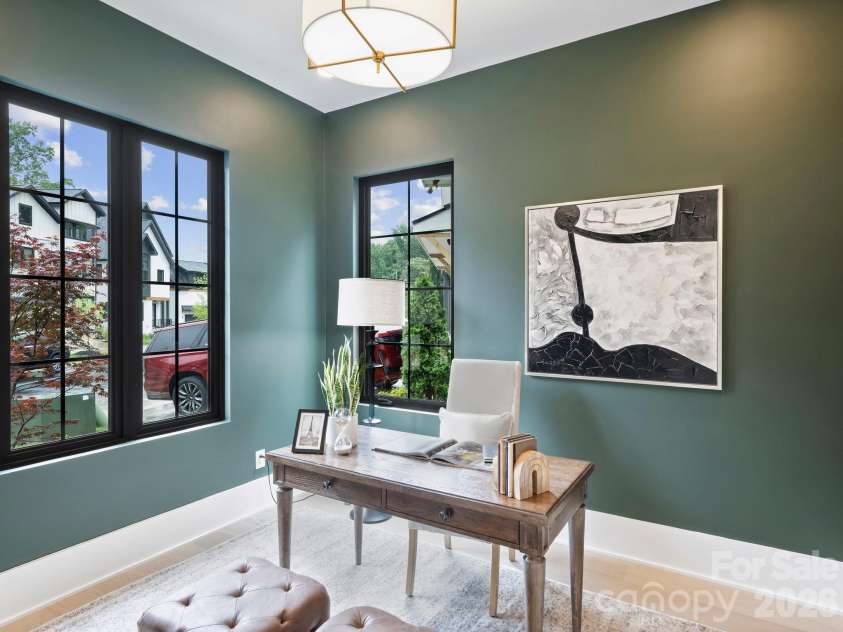 923 Laurel Creek Lane, Charlotte, NC 28211.  MLS# CAR4329053, YatesRealty ID 33365. Main level office or guest space