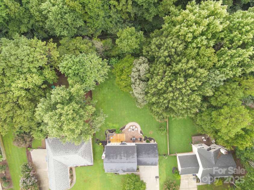 13118 Willow Breeze Lane, Huntersville, NC 28078.  MLS# CAR4291131, YatesRealty ID 33366. Aerial of backyard