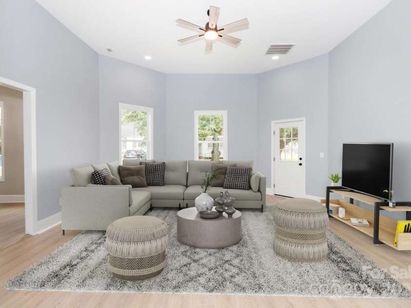 309 Ross Street, Marshville, NC 28103.  MLS# CAR4285303, YatesRealty ID 33369. Virtually Staged Living Room