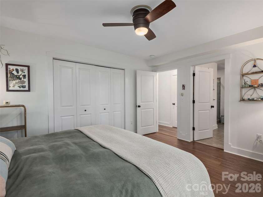 11 Knotty Alder Court, Candler, NC 28715.  MLS# CAR4378917, YatesRealty ID 33370. Primary bedroom on main level