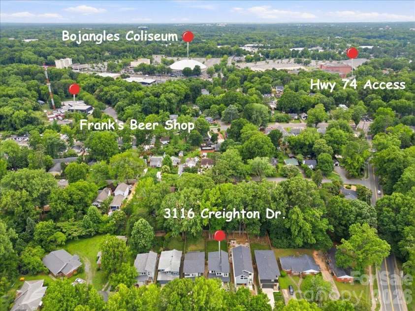 3116 Creighton Drive, Charlotte, NC 28205.  MLS# CAR4382837, YatesRealty ID 33374. 