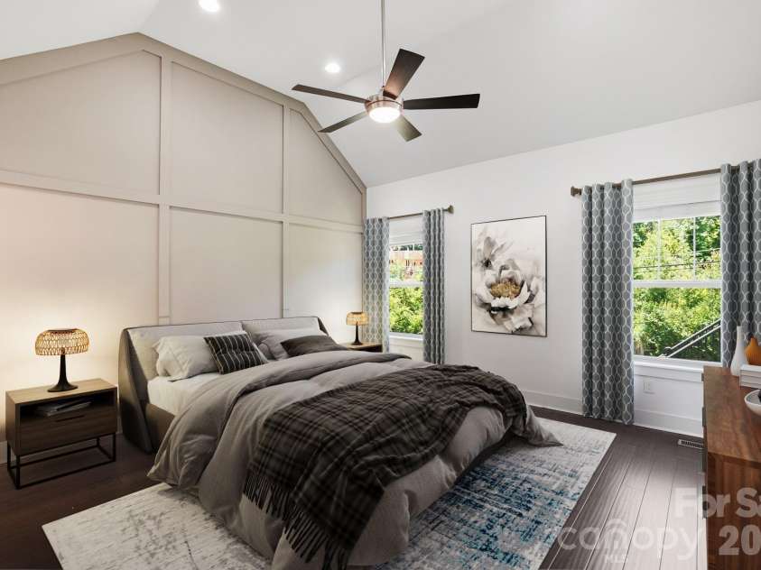 740 Seldon Drive, Charlotte, NC 28216.  MLS# CAR4389074, YatesRealty ID 33378. 1st Floor Primary Bdrm RetreatVirtually Staged