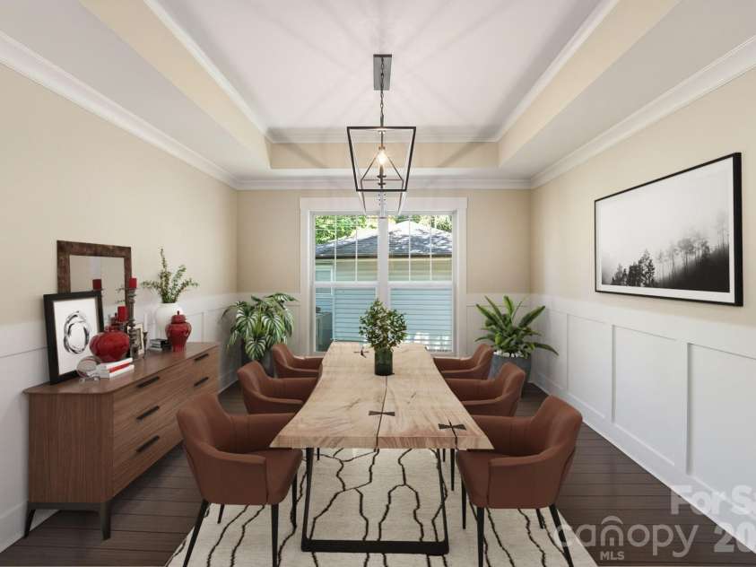 740 Seldon Drive, Charlotte, NC 28216.  MLS# CAR4389074, YatesRealty ID 33378. Dining RoomVirtually Staged