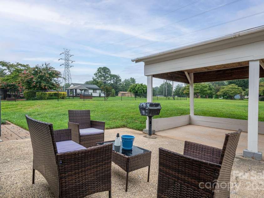 3501 Gardner Park Drive, Gastonia, NC 28054.  MLS# CAR4287459, YatesRealty ID 33390. Back Patio