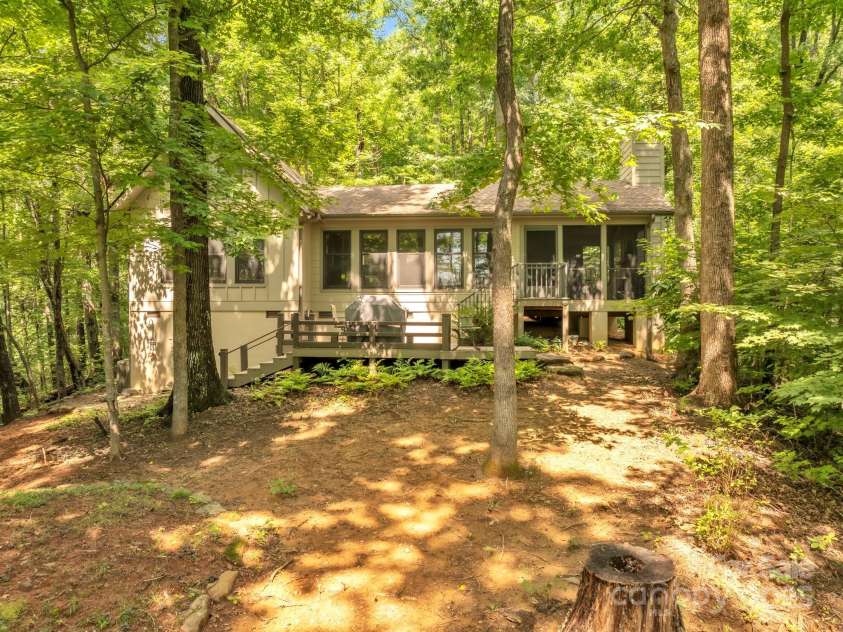1220 Skyuka Mountain Road, Columbus, NC 28722.  MLS# CAR4288276, YatesRealty ID 33391. Back of Cabin