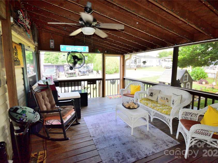 101 Hummingbird Circle, New London, NC 28127.  MLS# CAR4293421, YatesRealty ID 33406. Screened in porch
