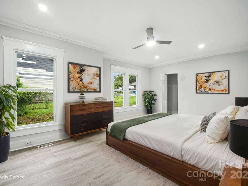 222 2nd Avenue, Albemarle, NC 28001.  MLS# CAR4289121, YatesRealty ID 33432. Virtually Staged Primary Bedroom