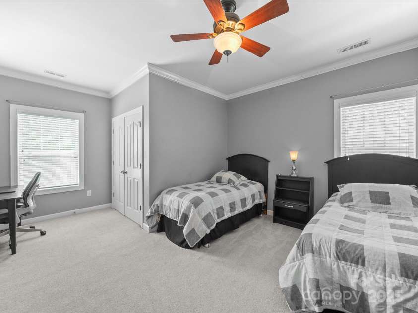 1808 Mill Chase Lane, Waxhaw, NC 28173.  MLS# CAR4273047, YatesRealty ID 33450. Bedroom 3 Upper Level