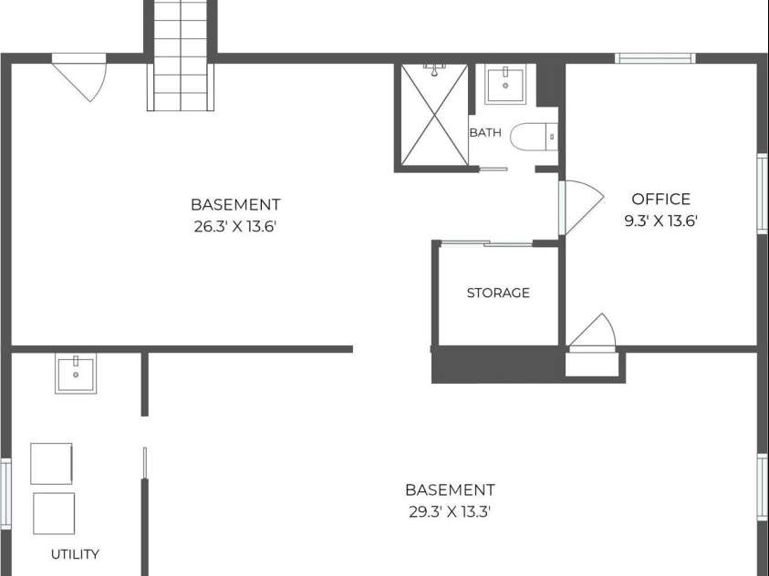 15 Westgate Road, Asheville, NC 28806.  MLS# CAR4397245, YatesRealty ID 33456. Basement Floorplan