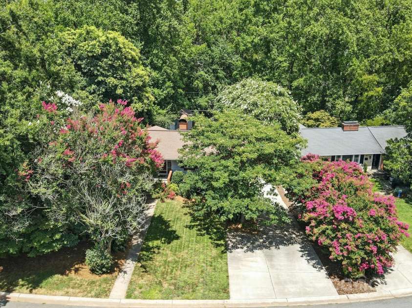 1029 Sewickley Drive, Charlotte, NC 28209.  MLS# CAR4284527, YatesRealty ID 33459. Elevated Front - Double Driveway at Top