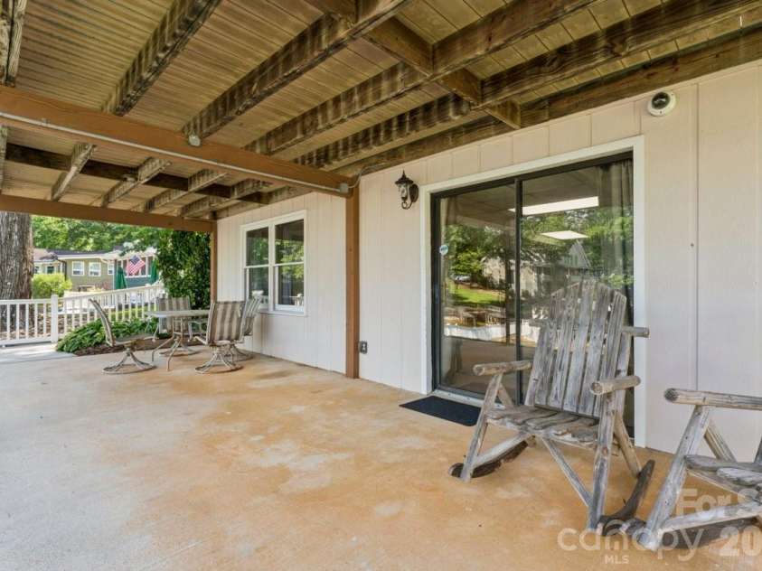 918 Pinehaven Drive, New London, NC 28127.  MLS# CAR4396889, YatesRealty ID 33459. Lower level covered porch.