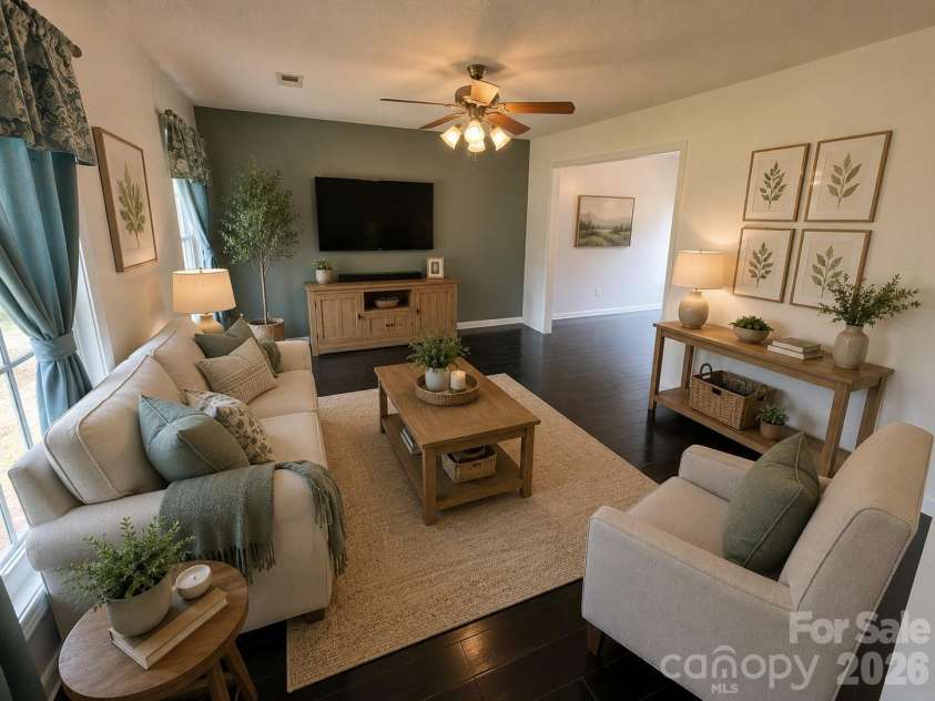 7126 Windsong Way, Wingate, NC 28174.  MLS# CAR4398067, YatesRealty ID 33474. Virtually Staged