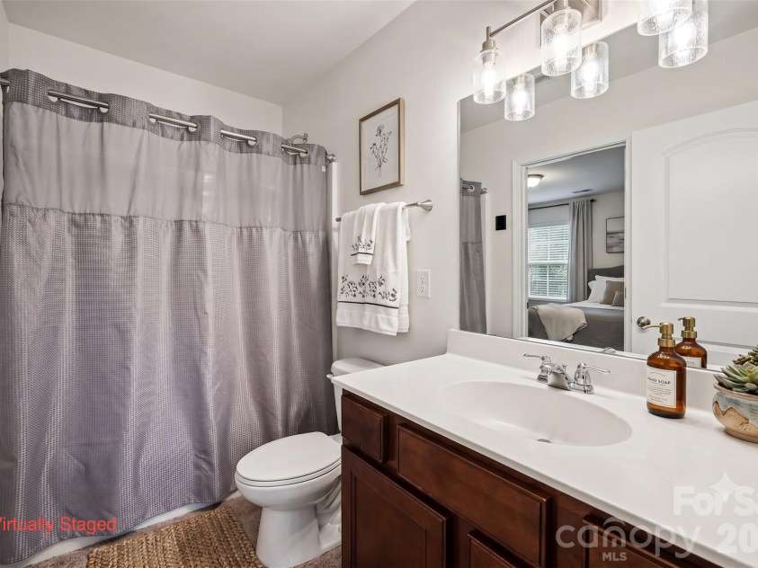 112 Elysian Estate Court, Mooresville, NC 28115.  MLS# CAR4384079, YatesRealty ID 33491. Virtually Staged Bathroom