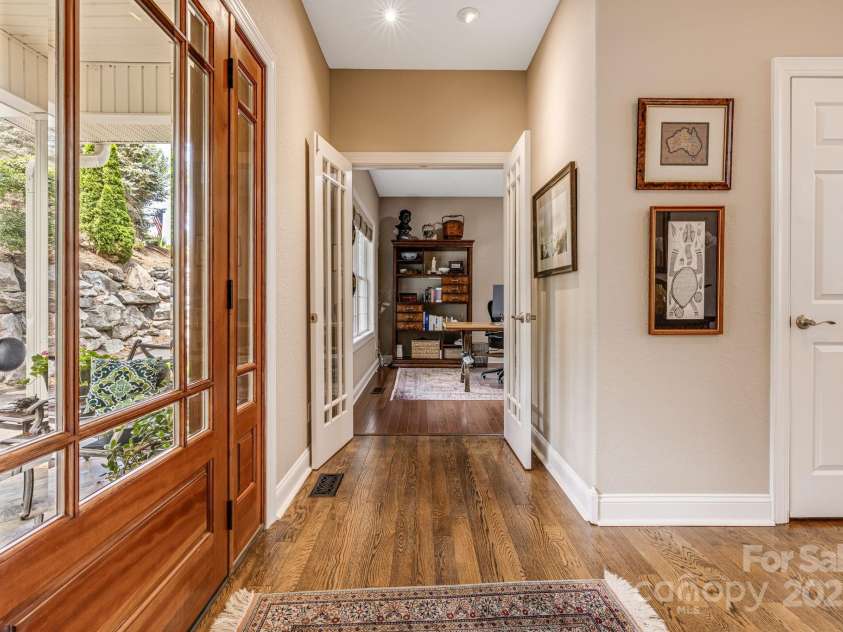 930 Sunlight Ridge Drive, Hendersonville, NC 28792.  MLS# CAR4281569, YatesRealty ID 33501. Private Office of Den off the Entryway