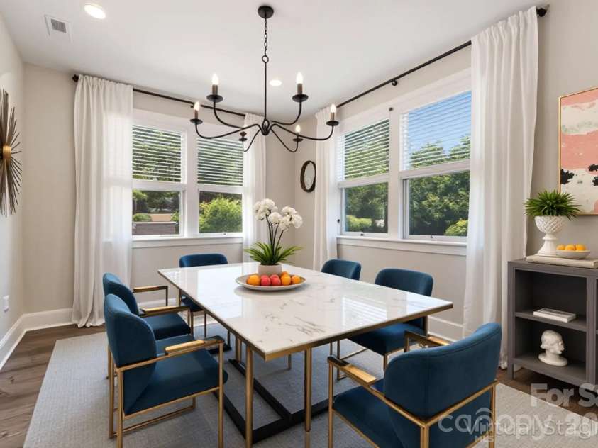 1906 Pensco Pond Court, Waxhaw, NC 28173.  MLS# CAR4266619, YatesRealty ID 33515. Virtual Staging dining room 1