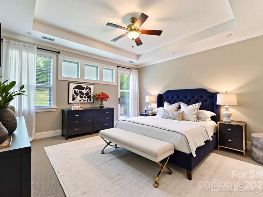 1906 Pensco Pond Court, Waxhaw, NC 28173.  MLS# CAR4266619, YatesRealty ID 33515. Virtual staging primary bedroom