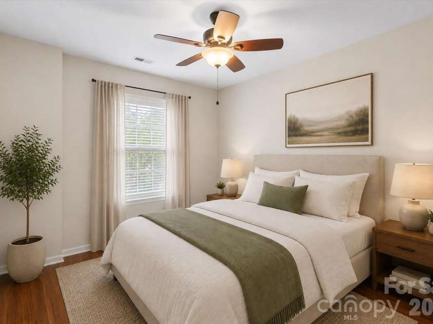 10563 Stoneacre Court, Pineville, NC 28134.  MLS# CAR4388810, YatesRealty ID 33537. Bedroom - Upper Level - This image has been digitally enhanced with virtual staging for illustrative purposes only.