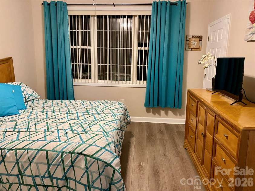 5825 Catalina Drive, North Myrtle Beach, SC 29582.  MLS# CAR4301398, YatesRealty ID 3354. Primary bedroom with views of pond