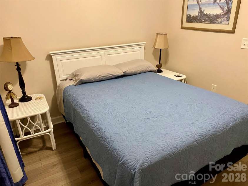 5825 Catalina Drive, North Myrtle Beach, SC 29582.  MLS# CAR4301398, YatesRealty ID 3354. Second bedroom queen size bed