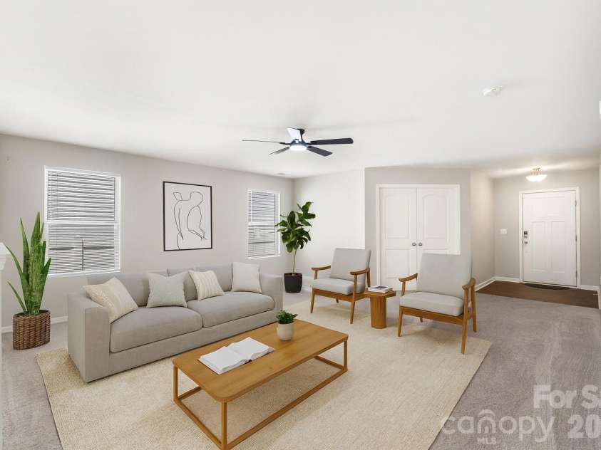 10131 Holly Park Drive, Charlotte, NC 28214.  MLS# CAR4390811, YatesRealty ID 33543. Virtually Staged_Living Room