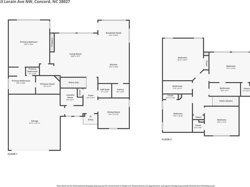 653 Lorain Avenue, Concord, NC 28027.  MLS# CAR4395412, YatesRealty ID 33548. 