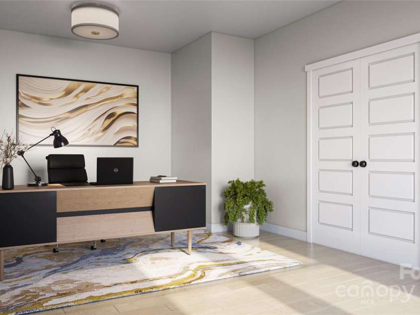 4047 Bass River Parkway, Charlotte, NC 28217.  MLS# CAR4294904, YatesRealty ID 33552. First Floor Flex Space/Study - 3D Rendering, finishes may vary