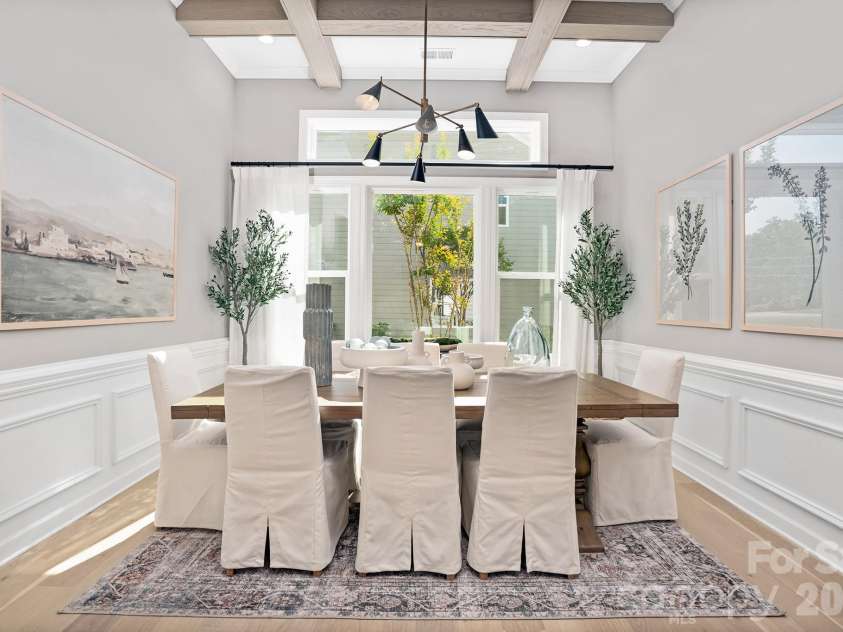 3814 Dahlia Drive, Harrisburg, NC 28075.  MLS# CAR4374497, YatesRealty ID 33560. Impressive formal dining with coffered ceiling