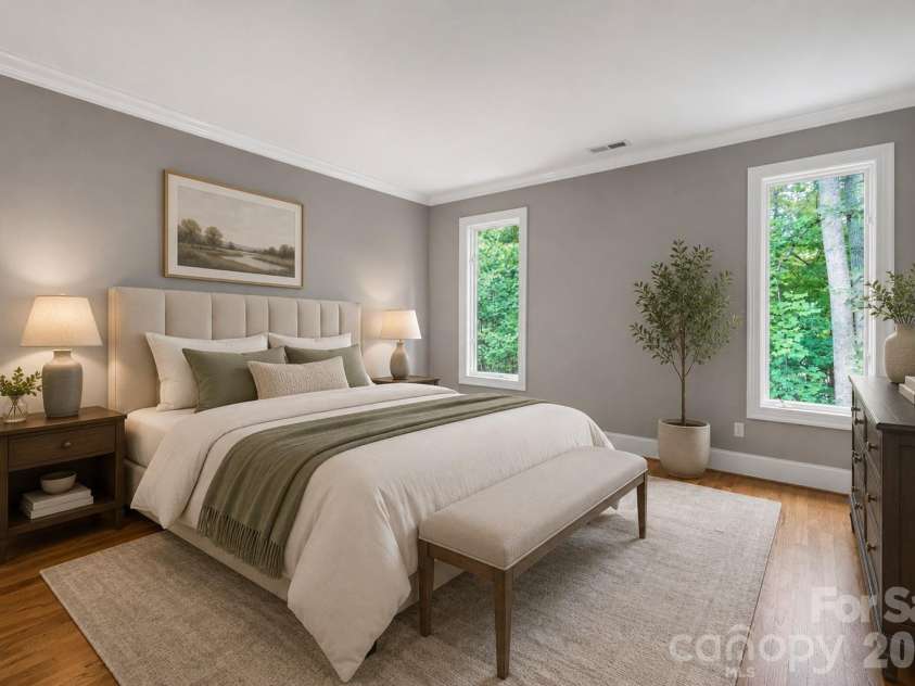 20001 Callaway Hills Lane, Davidson, NC 28036.  MLS# CAR4375744, YatesRealty ID 33561. Virtually Staged Guest Room
