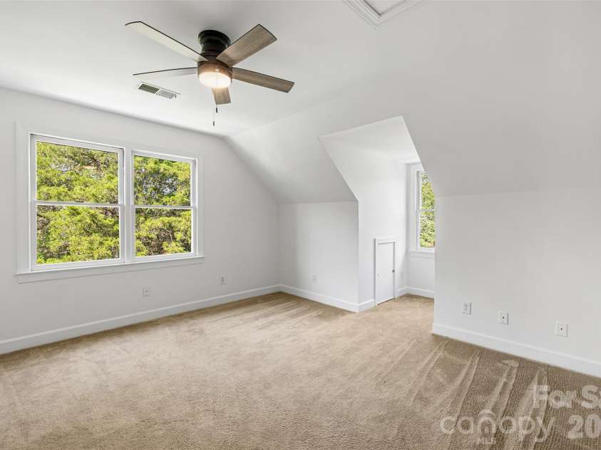 6912 Foxglove Drive, Charlotte, NC 28226.  MLS# CAR4394757, YatesRealty ID 33579. 4th bedroom with new ceiling ceiling fan