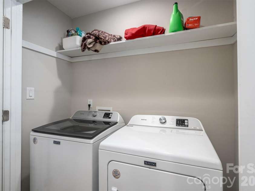 505 Cloninger Street, Dallas, NC 28034.  MLS# CAR4342350, YatesRealty ID 3358. Laundry room in hall closet