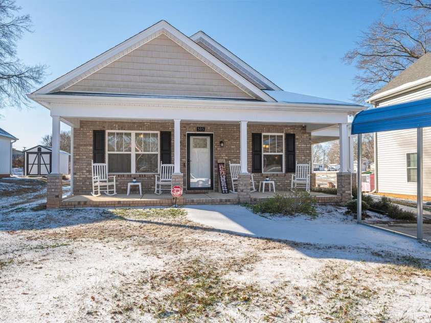 505 Cloninger Street, Dallas, NC 28034.  MLS# CAR4342350, YatesRealty ID 3358. View from Cloninger Street.  Carport conveys.