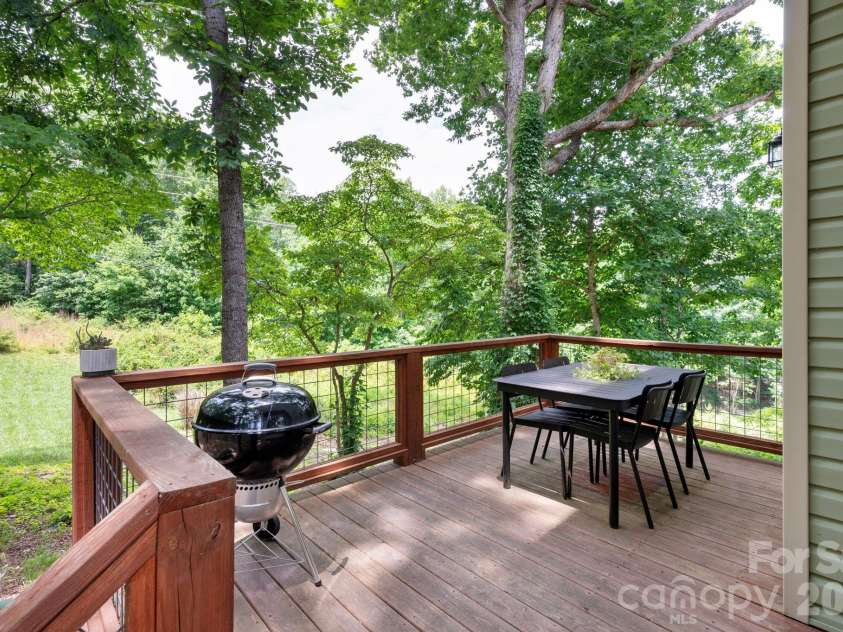 58 Shuler Road, Candler, NC 28715.  MLS# CAR4396934, YatesRealty ID 33589. Back Deck for Hosting