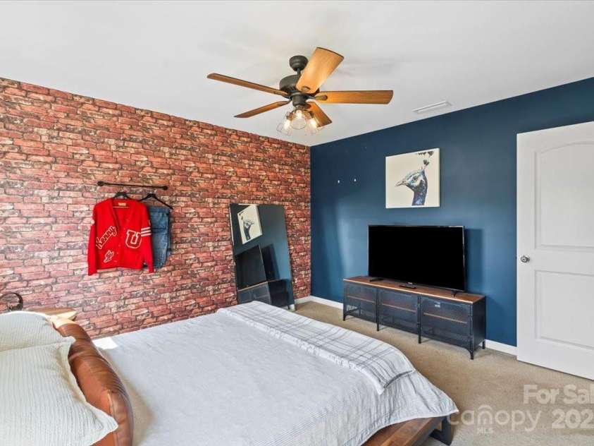 3019 Riker Street, Clover, SC 29710.  MLS# CAR4276146, YatesRealty ID 33624. Bedroom #2 accent wall