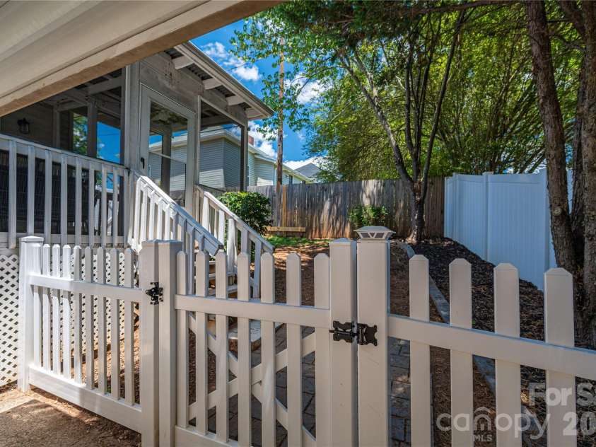 58 4th Street, Cramerton, NC 28032.  MLS# CAR4392035, YatesRealty ID 33628. Backyard entrance
